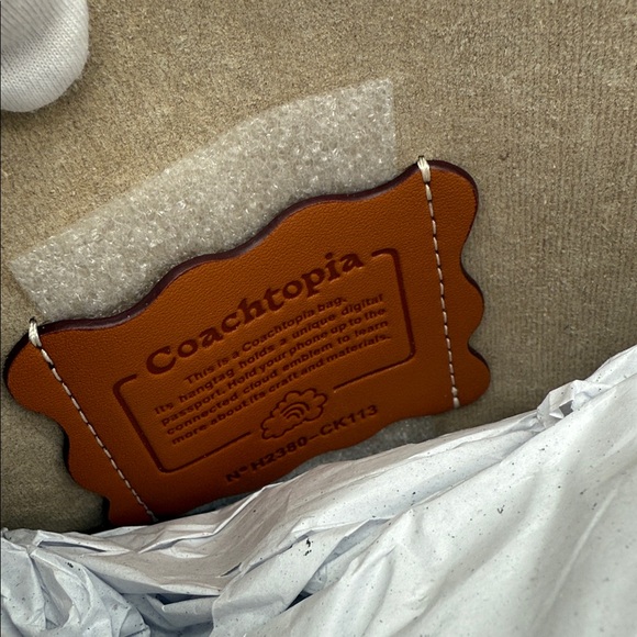 Coach Wavy Dinky Crossbody Shoulder Bag In Coachtopia Leather Black - Picture 7 of 16